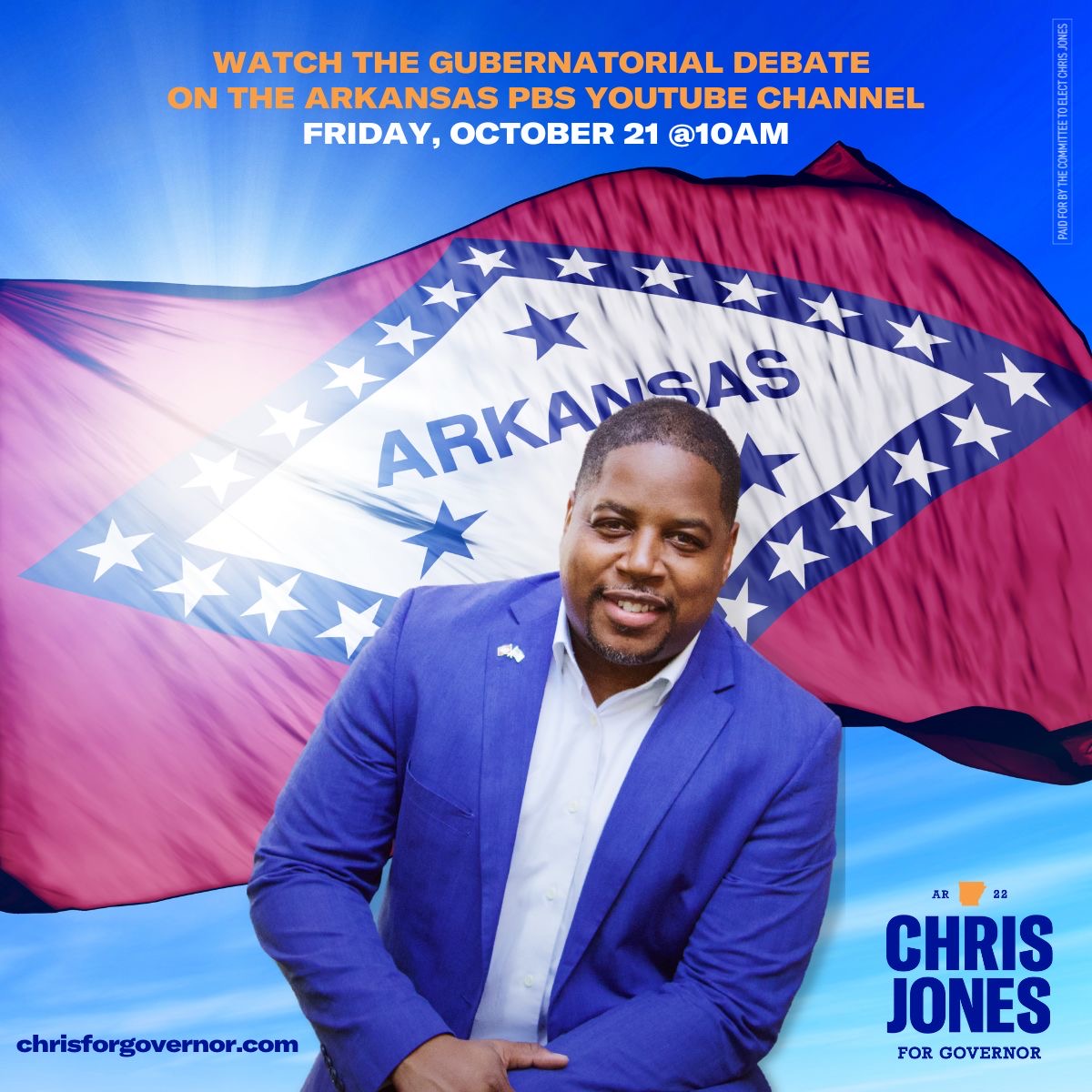 Arkansas, this Friday is THE LAST gubernatorial debate before early voting begins. I’m showing up as I have been and speaking directly to Arkansans about the future of our state. Tune in at 10:00 am on Arkansas PBS’s YouTube page about our plan for the future of Arkansas.