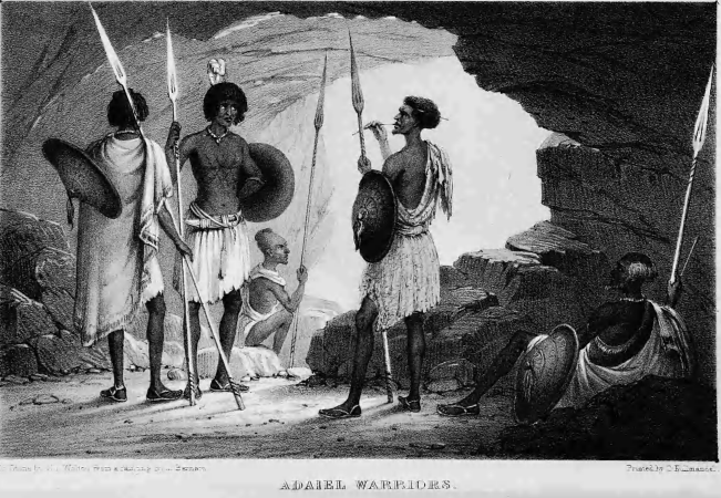 mzeesiraj's tweet photo. @aseb2aden @SamaraunivEthio @khaj_nat @AfariShifa @VoiceOfAfar2 @RAbdiAnalyst @RVInews @SonKalifa Images:- Adaiel Warriors and explanation of Danakil and Adali 1844(top L&amp;R). Abubeker Governor of #Zeila and Dankali natives of Assab #Eritrea 1879-80(bot L&amp;R).
Was #Afar= Danakil+Adaiel coined like #Oromo for the  #Agow Galla: by Abyssinian elites?.
#Galla nation are the #Oromo. https://t.co/Nbar8plSqK