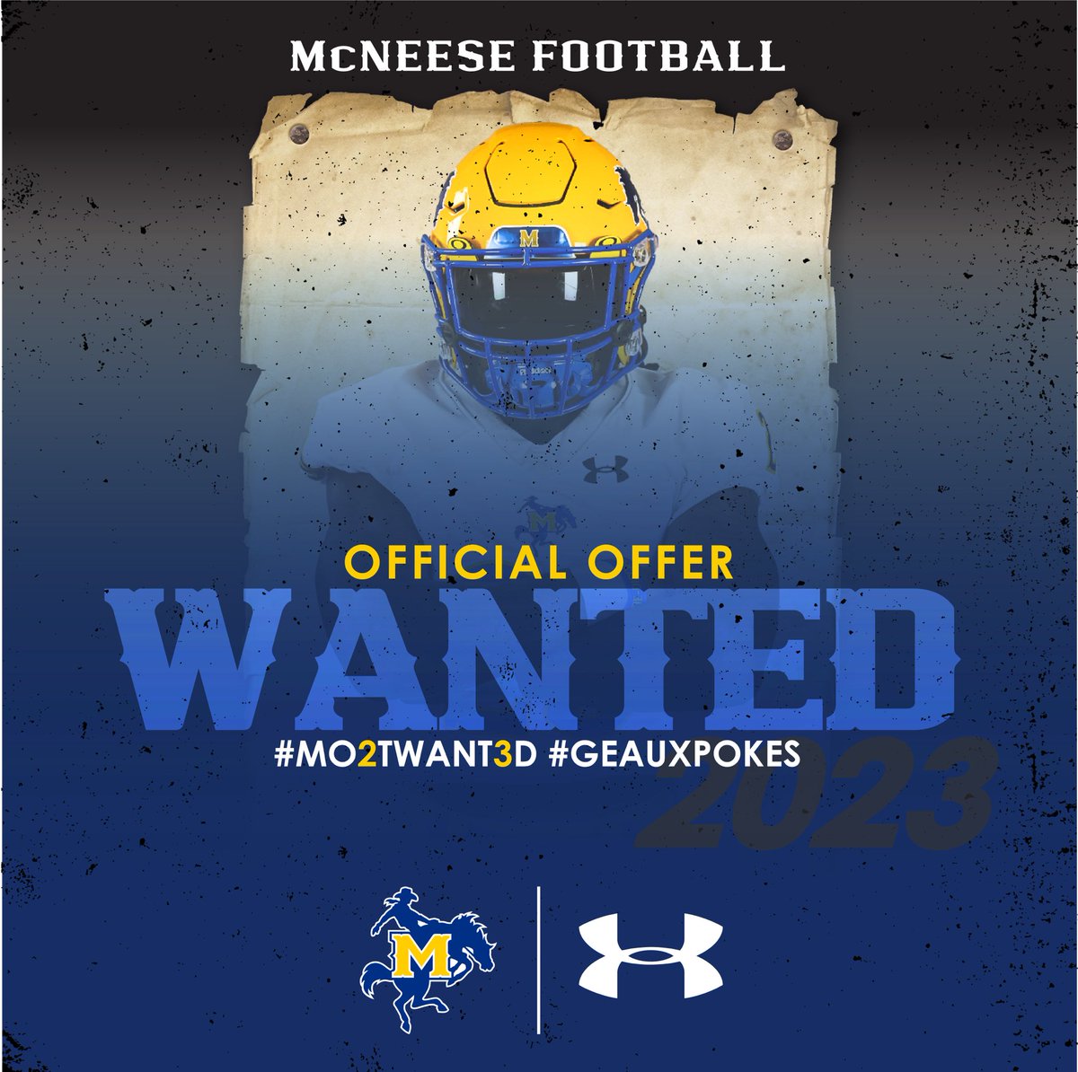 Blessed to receive a offer from Mcneese state <a href="/CoachAllgood/">Coach Allgood</a> <a href="/Coach_TMacon/">Travis Macon</a>