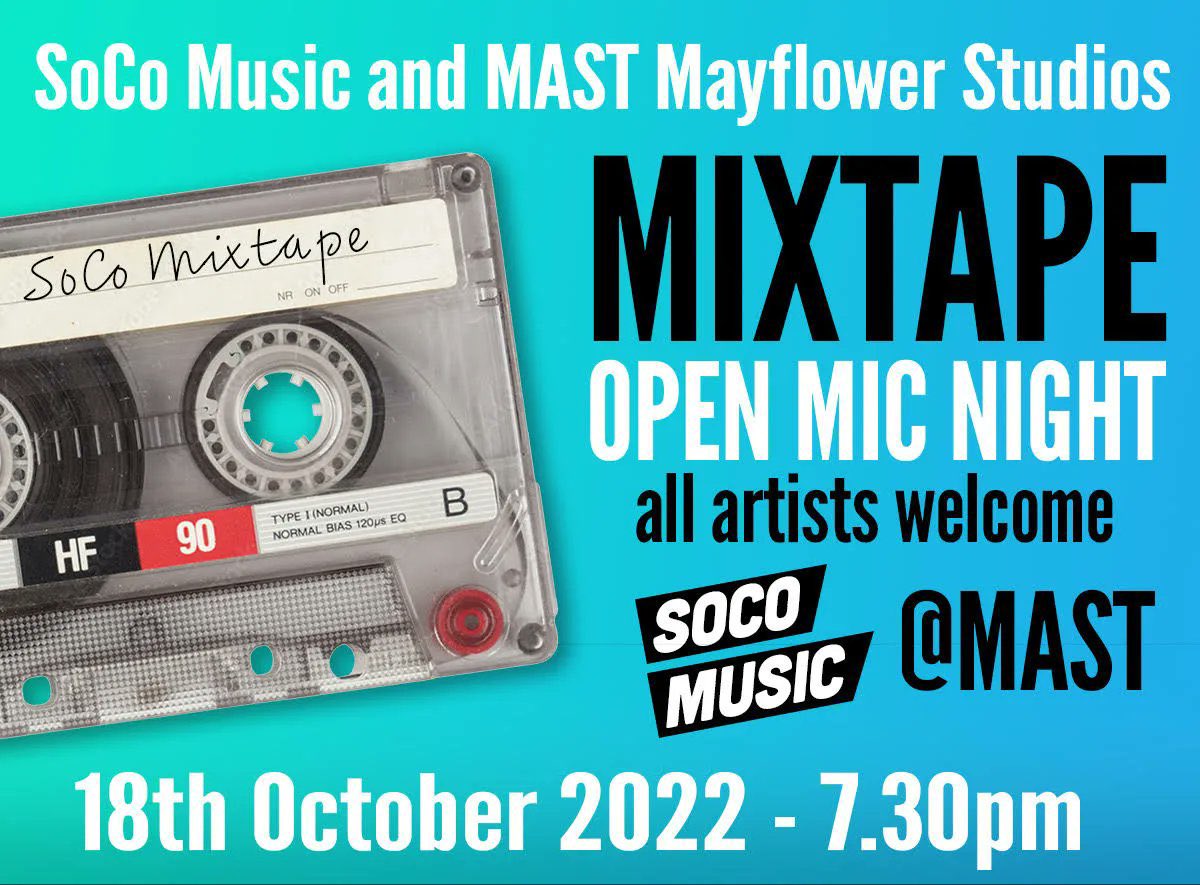 Mixtape Open Mic at <a href="/MASTStudios/">Mayflower Studios</a> tomorrow night! Come join us - watch/do some music, poetry, performance and your life/brain/soul will feel that little bit better x