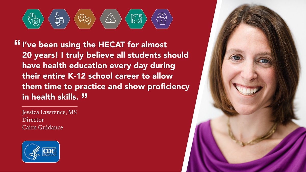 .@Cairnguidance uses the Health Education Curriculum Analysis Tool (HECAT) in its educator training program to help districts select #HealthEd programs that fit their local needs. The HECAT can help your school district, too. Get started today: bit.ly/3CCiNK0 #NHEW2022