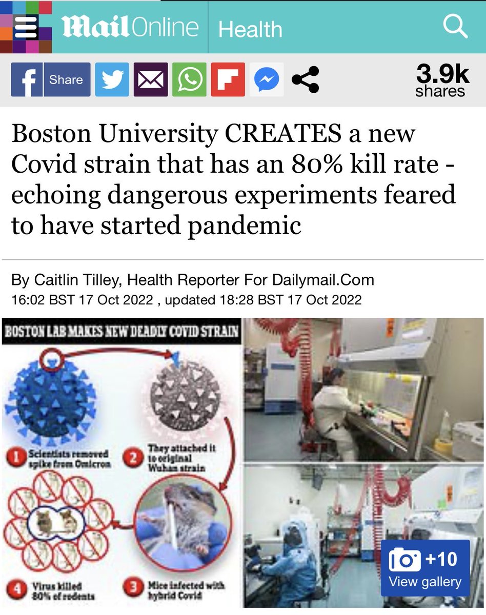 “Boston Üniversitesi Yeni covid varyantı üretmiş omicron dan başak proteinini alıp doğal Wuhan virüsüne monte etmişler öldürücülük %80 olmuş” Bunun adı tıp mı ? Tıp bilimi insanları yok etmek için mi var ? Peki bundan sonrası ?