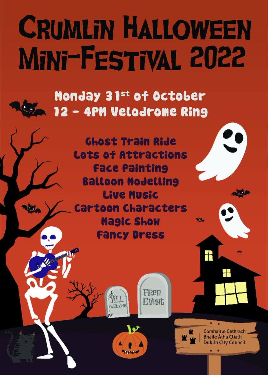 CrumlinCycles's tweet photo. Entries are rolling in for the 2022 CRUMLIN HALLOWEEN SPOOKCYCLE (think Icicle…)

Get your house on to the route to be considered at the Halloween Festival Eamonn Ceannt Park (in the Velodrome) prizegiving.

Cycle starts 11am from https://t.co/S2a5kGSuTK https://t.co/WIeWjLz7mB