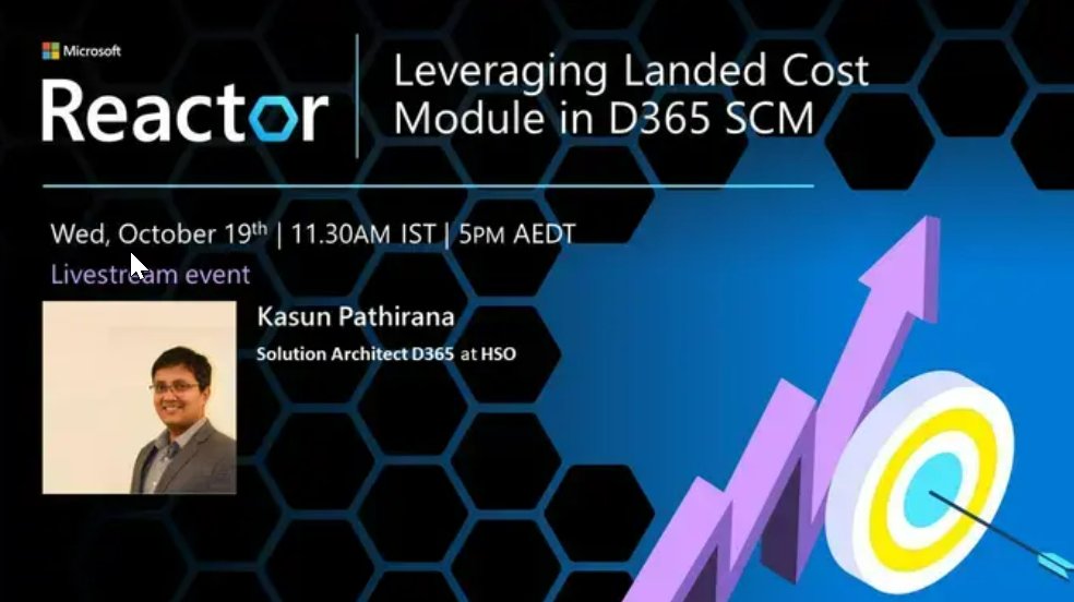 d365bits's tweet photo. 📢 Join with me tomorrow if you are looking to learn more about Landed Cost module in D365 SCM ! 🙂

Please register using below link 👇

https://t.co/zqcGWhorPr

@MSFTReactor

#d365fo #landedcost #microsoft #reactor #d365scm https://t.co/jBMhOlWFZh