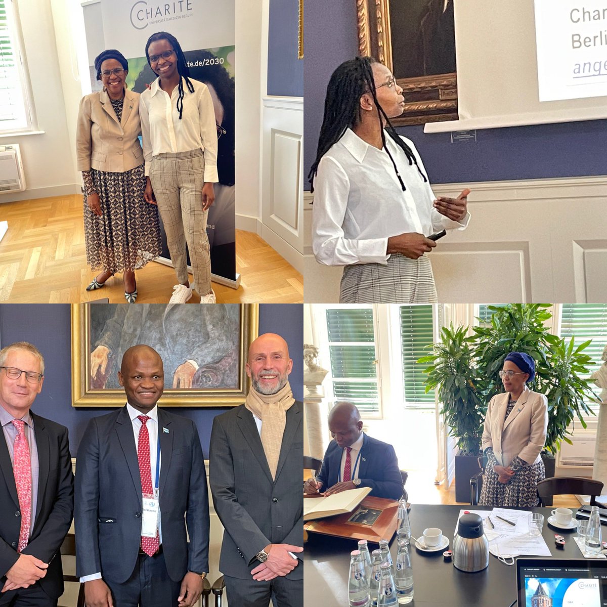 In the margins of the World Health Summit. Hon.Minister Dikoloti meets with Charite Teaching Hospital &amp; GIZ, to advance collaboration with University of Botswana. Berlin based Dr Phuti scoping envisaged research programs.Positive &amp; Promising dev  <a href="/giz_gmbh/">GIZ</a>  @MFA_BW <a href="/BWGovernment/">Botswana Government</a>
