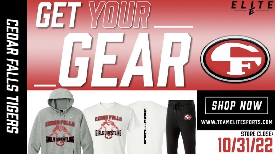 2022-2023 CEDAR FALLS WOMEN’S WRESTLING WEBSTORE is now open! Support your CF WOMEN’S WRESTLING team &amp; get yourself some gear! 🖤🤍❤️
🔗stores.teamelitesports.com/cf_girls_wrest…