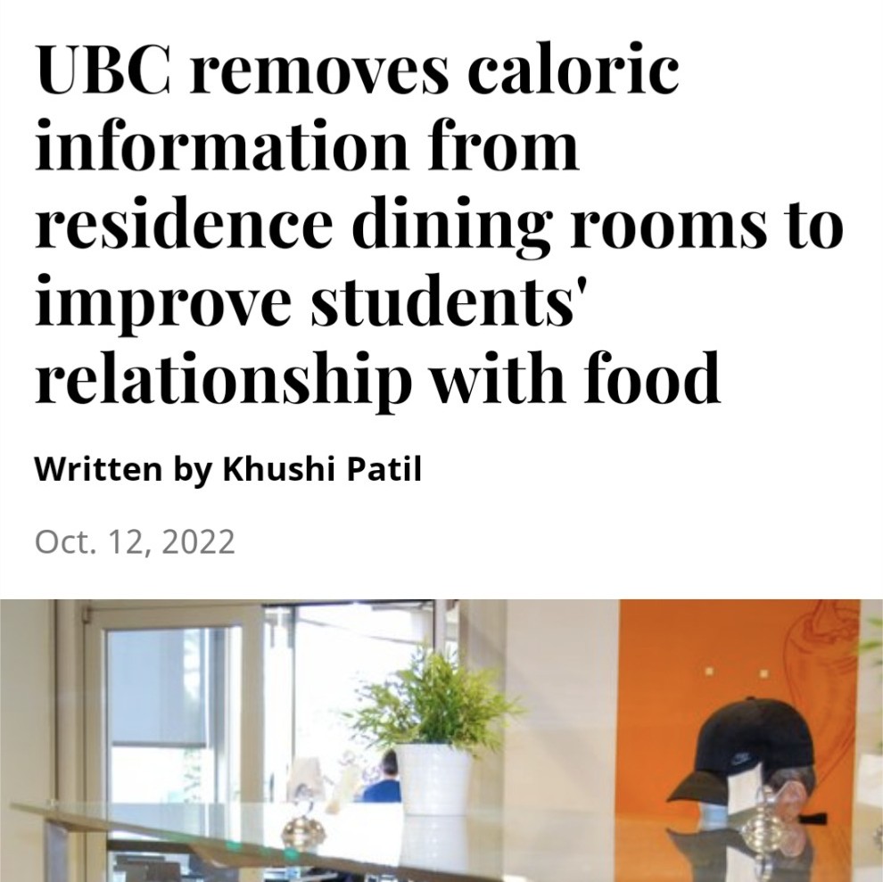 WeAreCanProud's tweet image. Do you think it's a good idea for UBC to be hiding caloric information from students in residence dining rooms?
