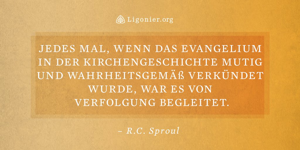 Jedes Mal, wenn das Evangelium in der Kirchengeschichte mutig und wahrheitsgemäß verkündet wurde, war es von Verfolgung begleitet. – R.C. Sproul
#ligonier #evangelium #kirche #verfolgung