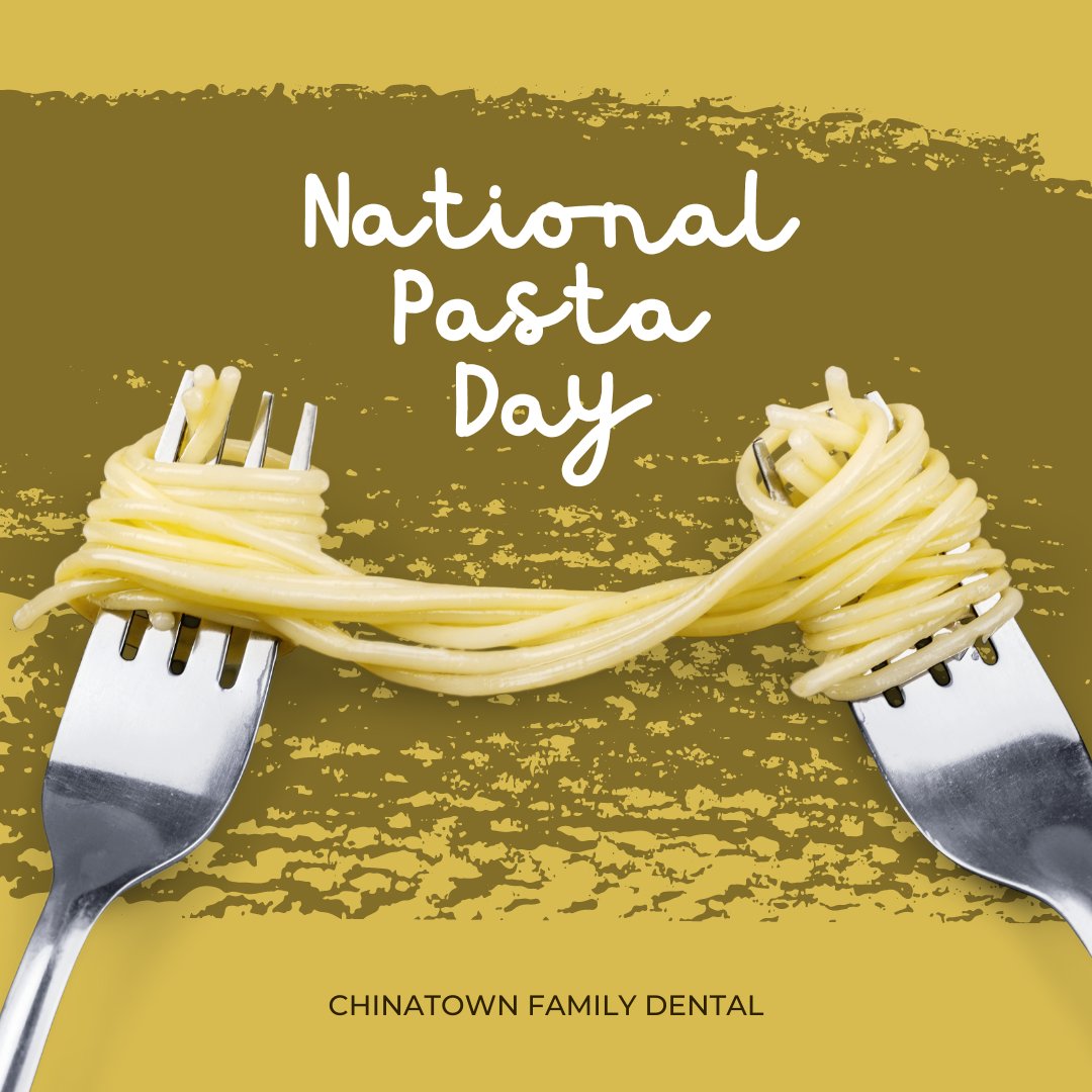 Today is National Pasta Day! Did you know that the Italian phrase "al dente" translates to "to the tooth"? It simply means that there should be a slight bite to your noodle, not squishy, not hard.