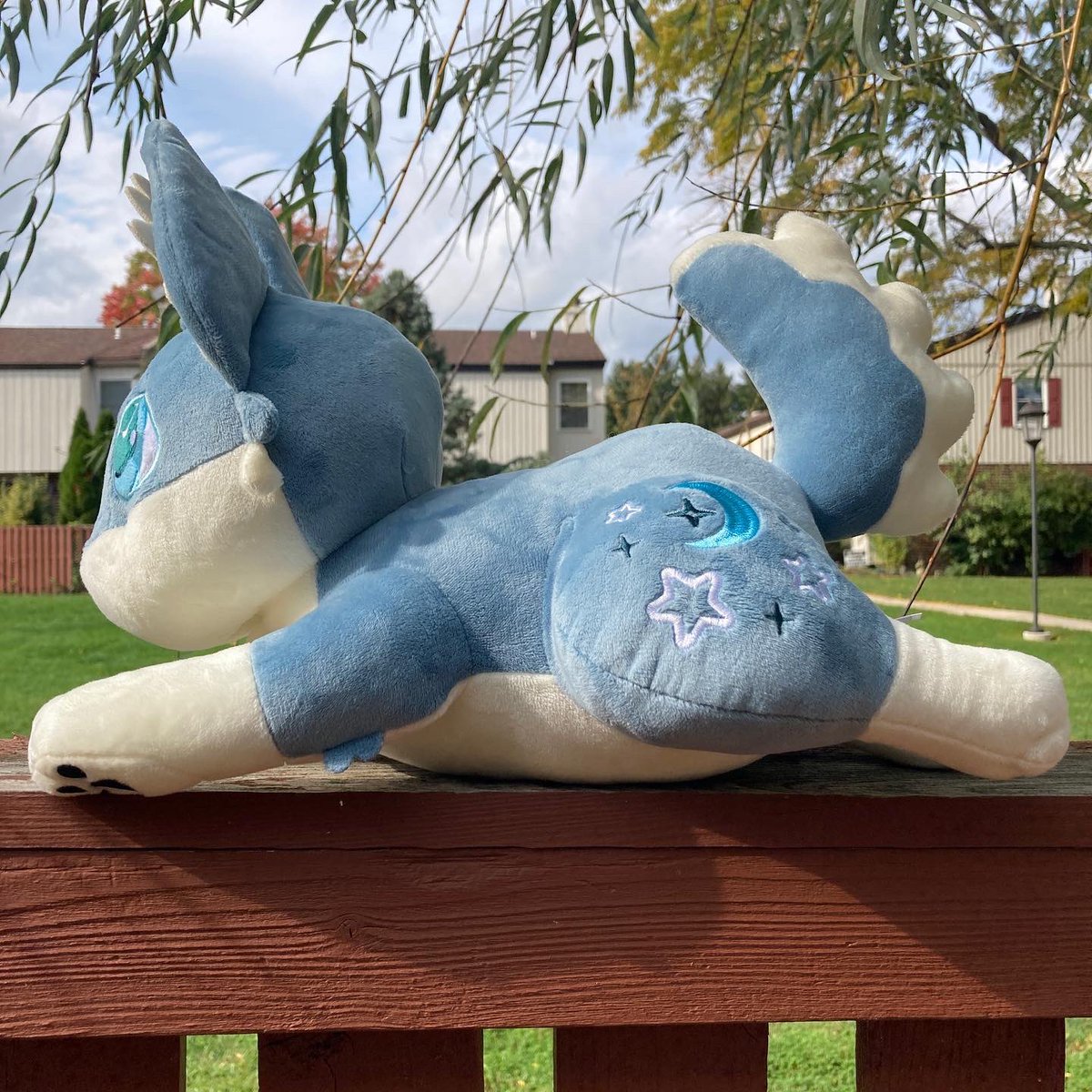 cloverpuffart's tweet photo. New plush alert!  Thistlepaw is a sweet wolf pup, and he is ready to come home and cuddle with you in adorable plushie form!  He has a lot of cute embroidery details, and a boopable button nose! Now in the sh0p! https://t.co/lgkzoO3pU3