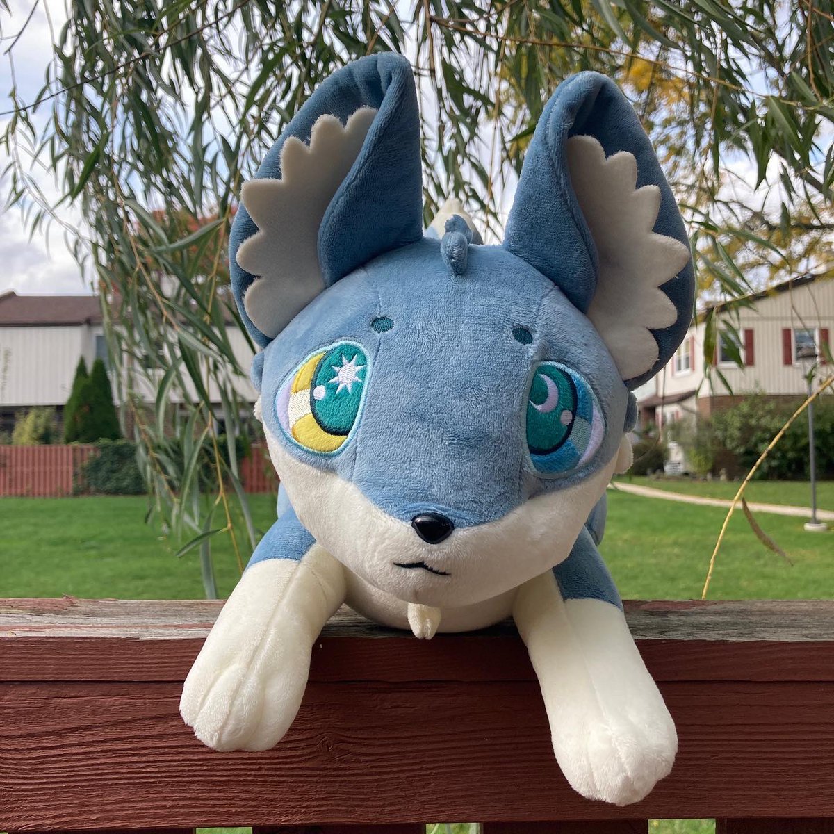 cloverpuffart's tweet photo. New plush alert!  Thistlepaw is a sweet wolf pup, and he is ready to come home and cuddle with you in adorable plushie form!  He has a lot of cute embroidery details, and a boopable button nose! Now in the sh0p! https://t.co/lgkzoO3pU3