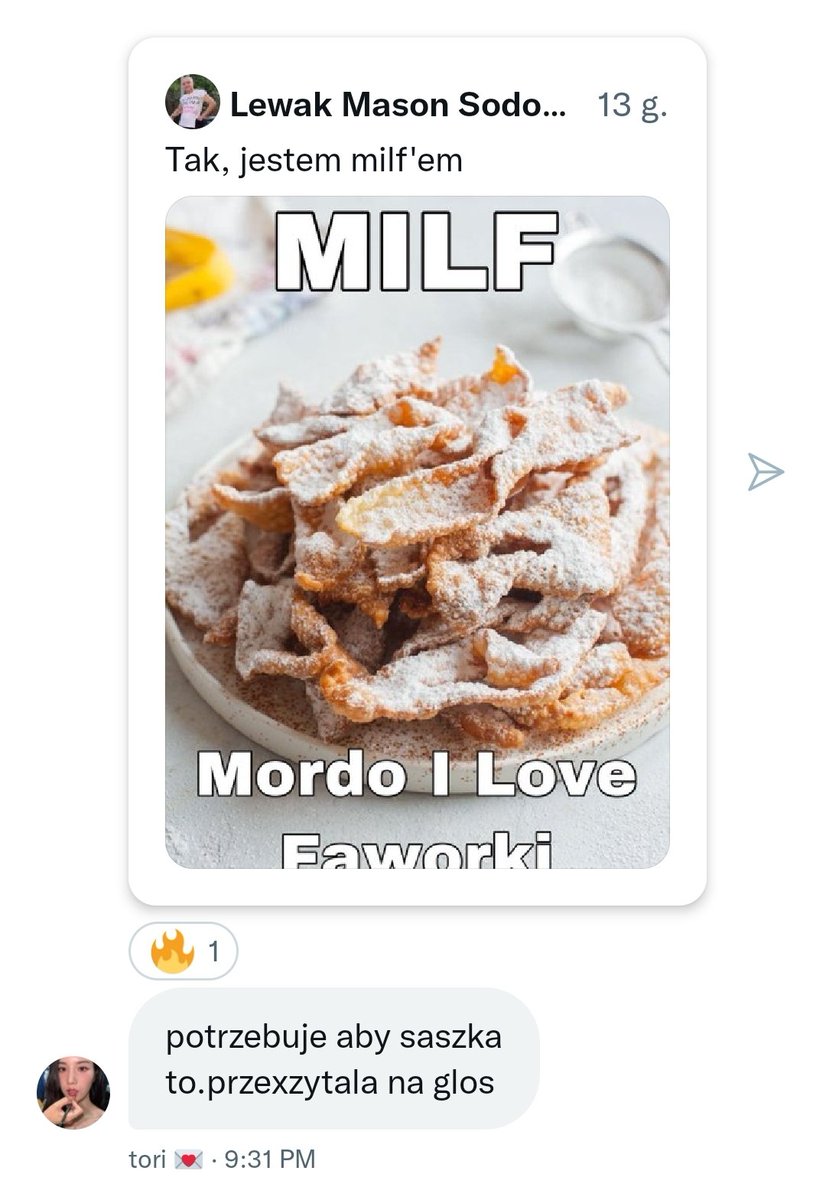 rodzinkagc's tweet photo. [🍵] #SASZKA: Mordo I Love Faworki https://t.co/wnbXJgtnaC