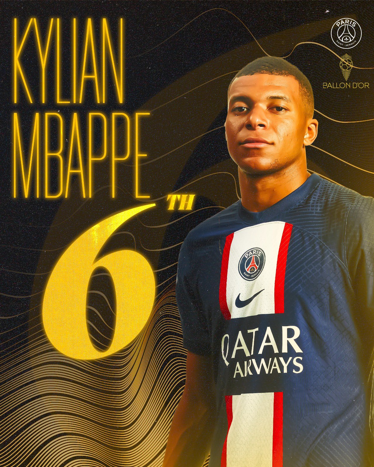 Paris Saint-Germain on X: 6th place in the #BallonDor ranking for @KMbappe  ! ❤️💙  / X