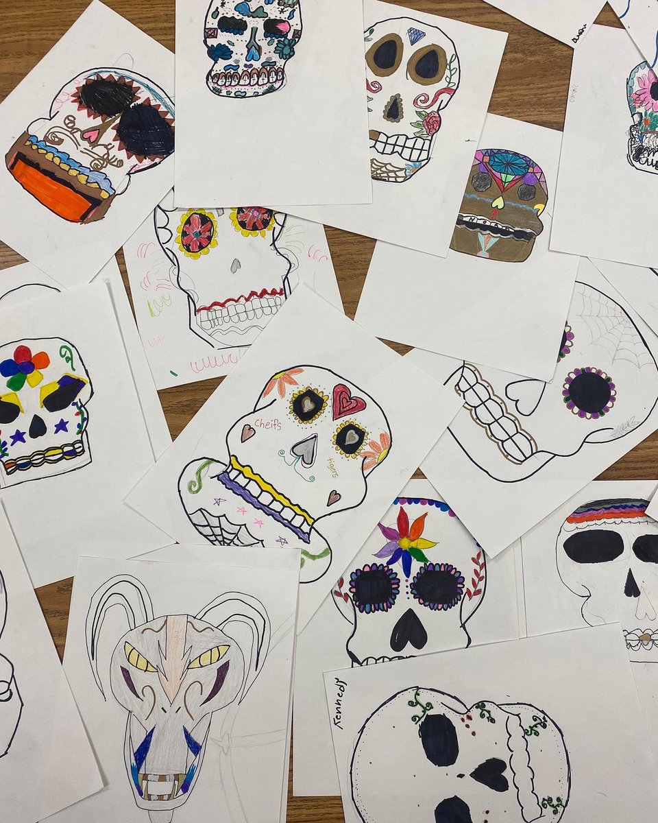 lsr7_k5_art's tweet photo. We are recognizing and celebrating Hispanic Heritage Month in the art classroom at Prairie View right now! We looked at different Hispanic artist works, talking about their culture and reoccurring themes. #pveproud #r7proud #lsr7k5art #lsr7elementaryart #HispanicHeritageMonth https://t.co/qWNAbyX8sR