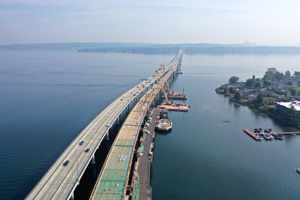 SR 520 on Twitter "📸 Looking east at progress on the future eastbound