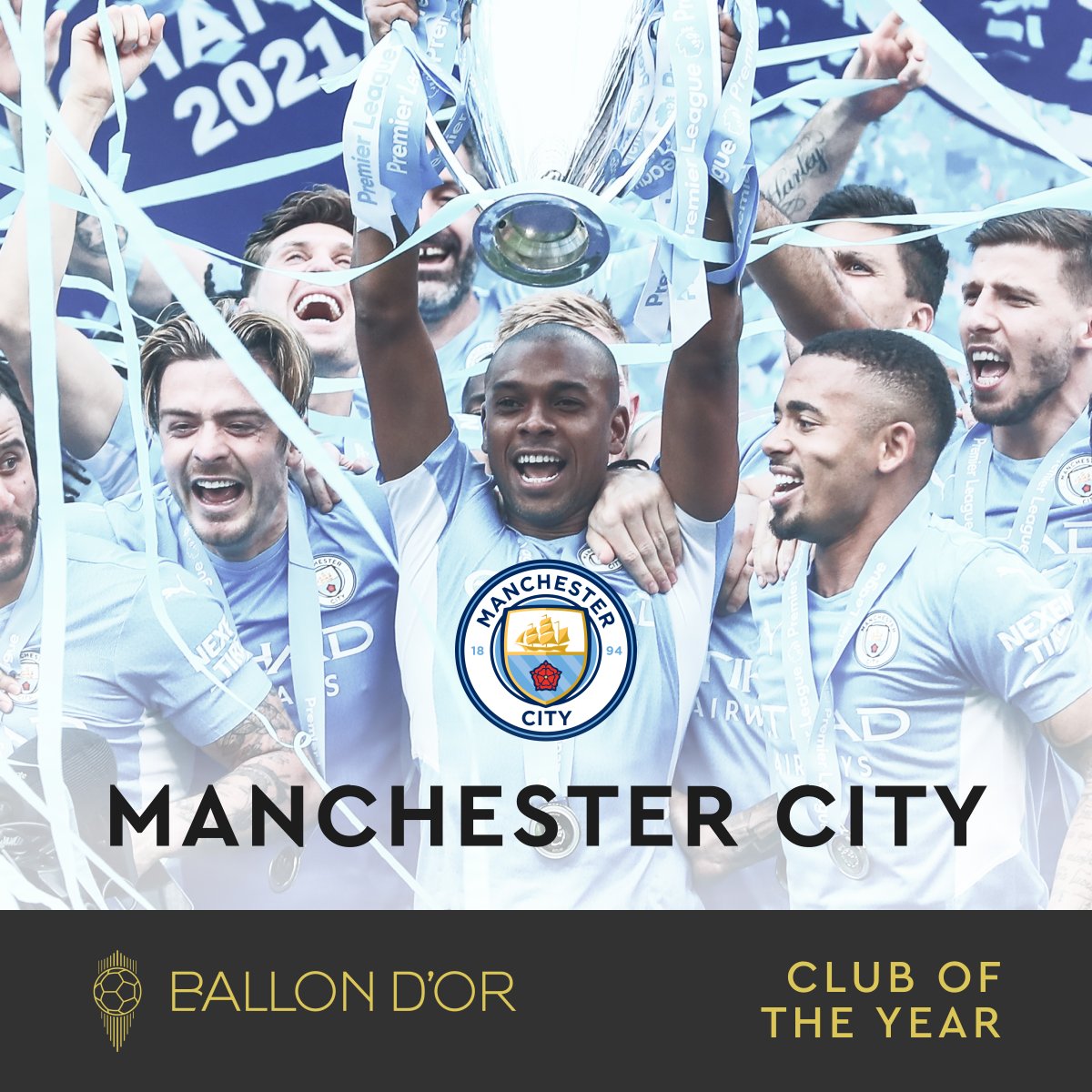 Manchester City is the club of the year! Congrats @ManCity 💙 #clubdelannée #ballondor