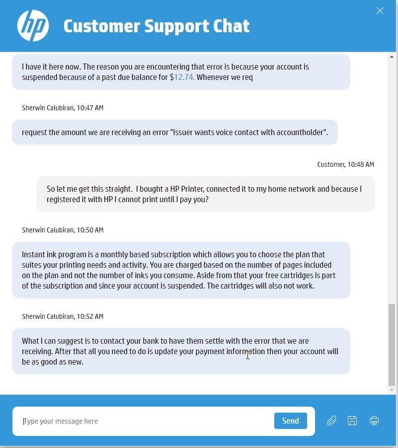 ajbibbs's tweet photo. @HP What’s the meaning of this??
Legal extortion??? https://t.co/BCyHHwJ5ip