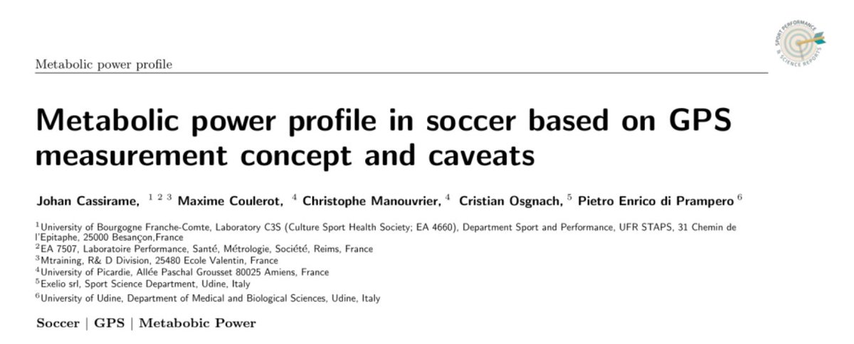 LaboratoireC3S's tweet photo. Johan Cassirame, Docteur et membre associé à l'axe 3 du @LaboratoireC3S, vient de publier un nouvel article intitulé "Metabolic power profile in soccer based on GPS measurement concept and caveats" au sein de la revue Sport Performance & Science Reports. Bravo pour ce travail ! https://t.co/sO0f4BEfDv