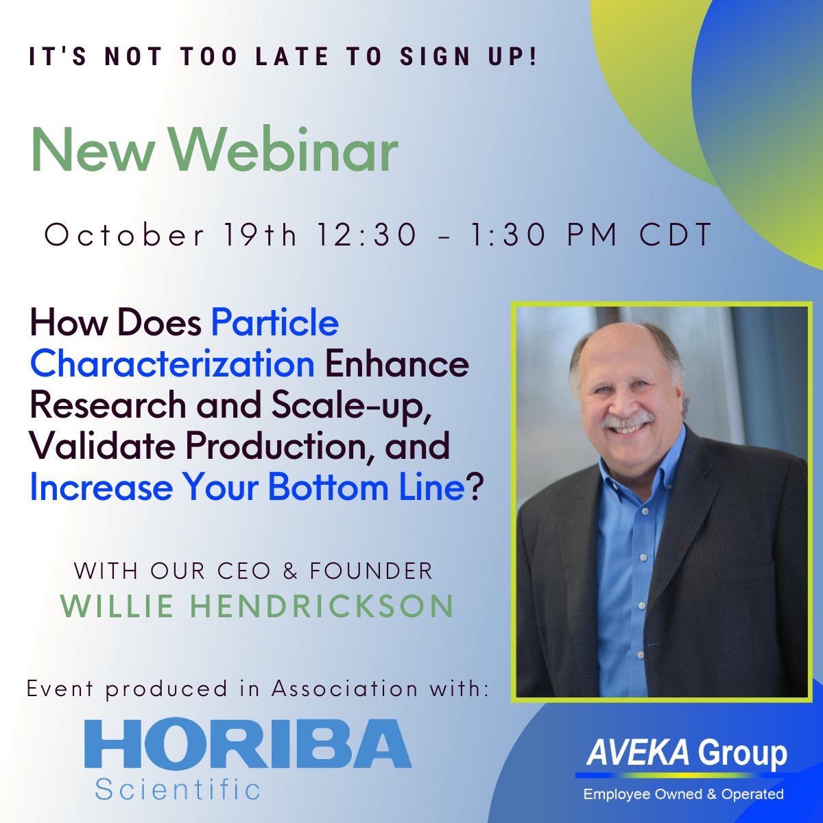 AvekaGroup's tweet photo. Join us for a FREE Webinar:
October 19th, 2022
12:30 - 1:30 PM (CDT)
Register Here: https://t.co/7LMK0r7aFA
#webinar #characterization https://t.co/Di4CRAUQ8k