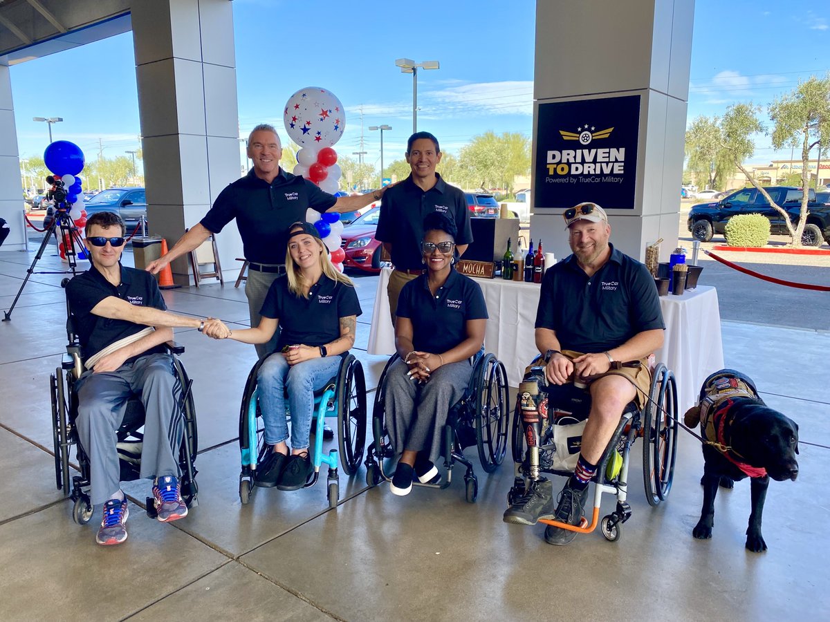 DAVHQ's tweet photo. Thank you, @TrueCar for your incredible support of DAV and #DrivenToDrive, a program that gets disabled veterans back behind the wheel. Check out updates on how our previous candidates continue to inspire: https://t.co/FPvvA8KHXf
#DAV #Veterans #TrueCar #KeepThePromise https://t.co/U9ulLN1SQD