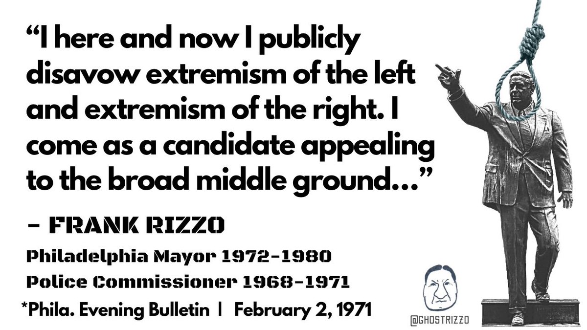 GhostRizzo's tweet photo. @jayamccalla1 Frank Rizzo was a self-proclaimed moderate. https://t.co/9O83PHxAln