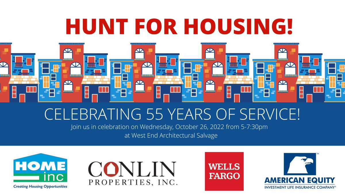 ZLRIGNITION's tweet image. It’s the 55th anniversary of @homeincdsm creating quality, affordable housing in our communities. ZLR Ignition is a proud supporter, and we invite you to be one, too! Join us for Hunt for Housing on October 26 at @WestEndArchSalv. Get tickets: bit.ly/3Ct6JuF