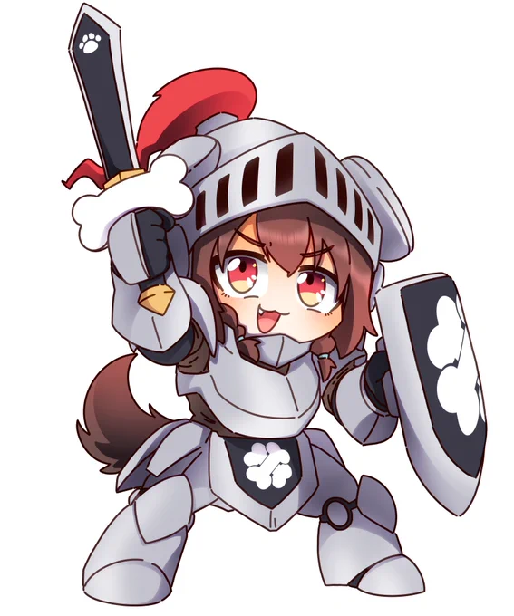 騎士ころさん透過+白抜き#できたてころね 