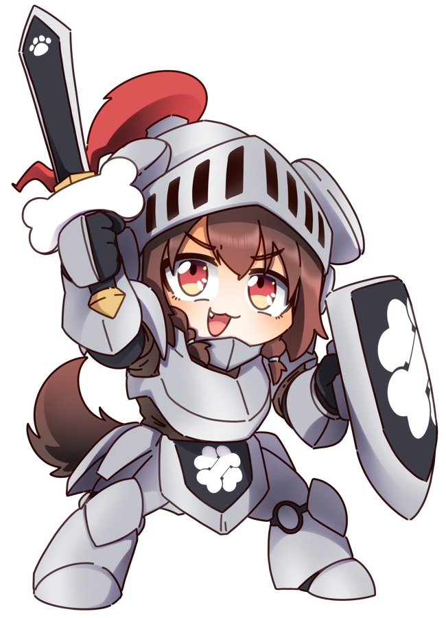戌神ころね 「騎士ころさん透過+白抜き#できたてころね 」|あかいぬ将軍🥐のイラスト
