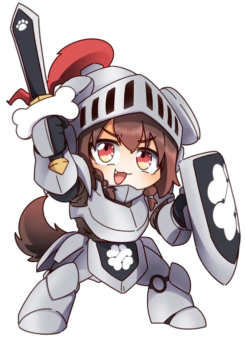 騎士ころさん透過+白抜き#できたてころね 