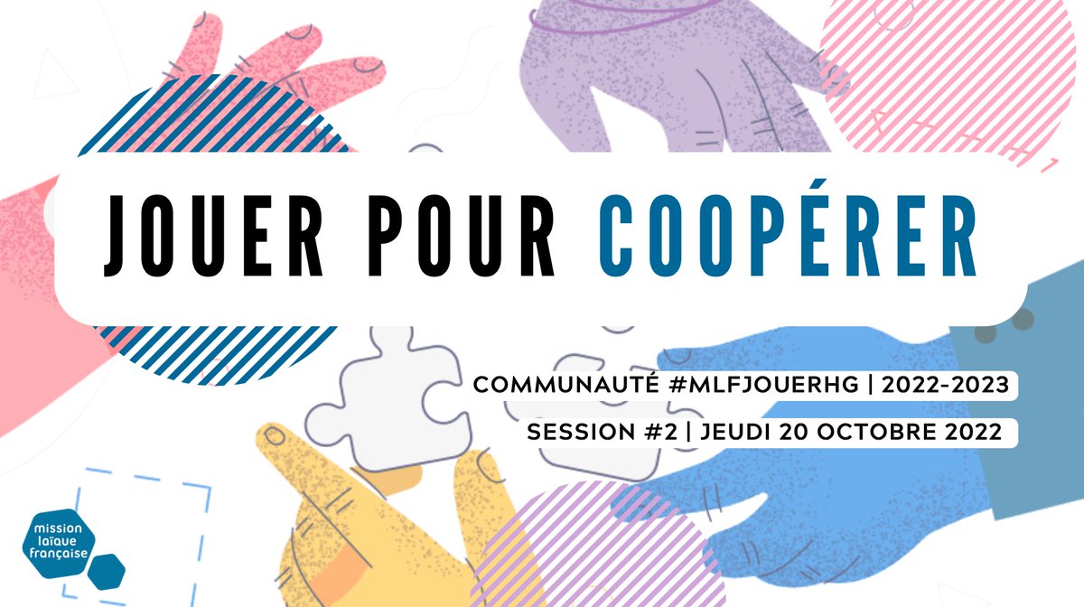 🎲Avant de partir en congès, deuxième rencontre de la communauté #MlfjouerHG autour du thème "jouer pour coopérer". C'est jeudi et c'est en ligne. <a href="/Mlfpedagogie/">Pédagogie Mlfmonde</a> <a href="/mlfmonde/">Réseau mlfmonde</a>