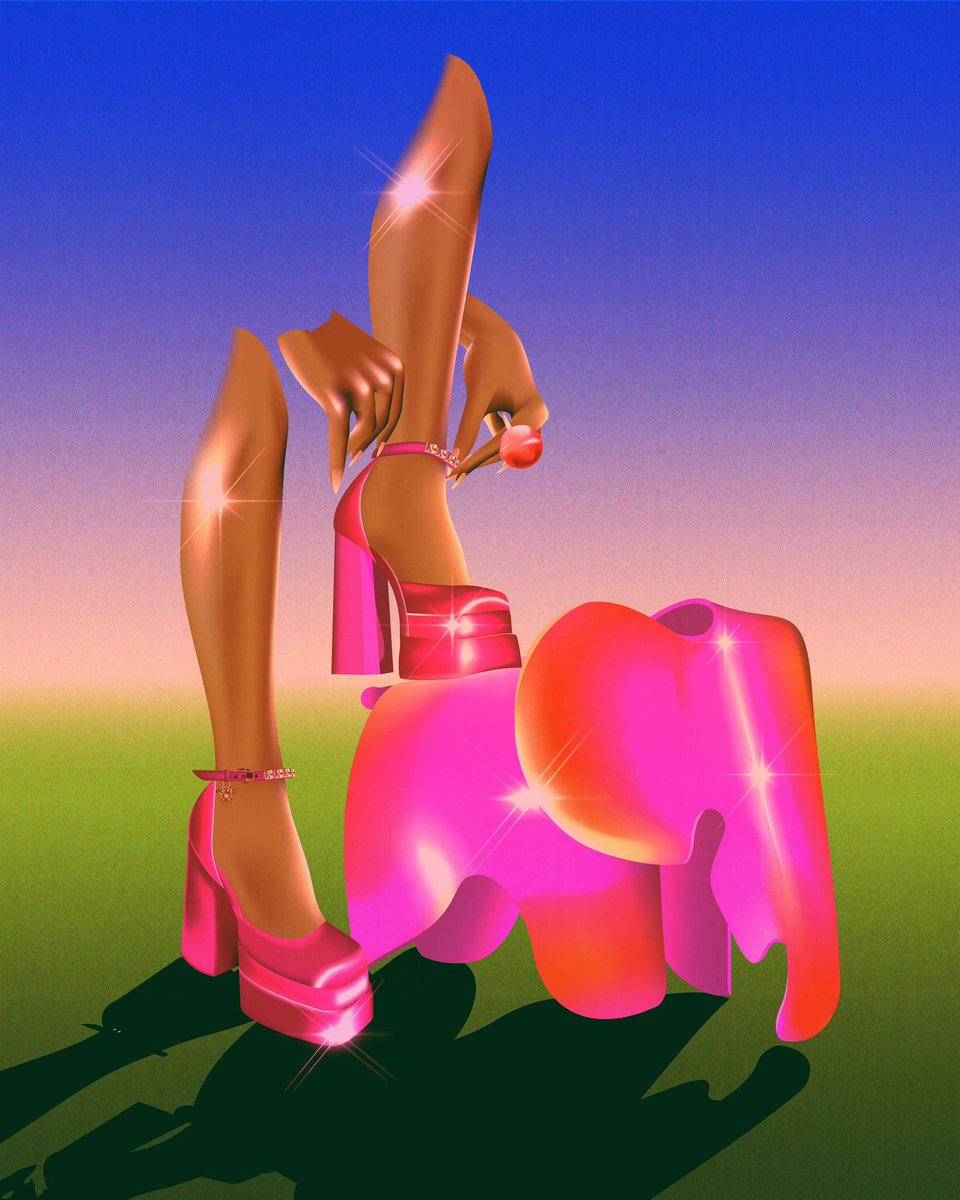 The vibe i was going for was let me adjust my versace heels on an eames elephant in the middle of this open field - did i nail it?