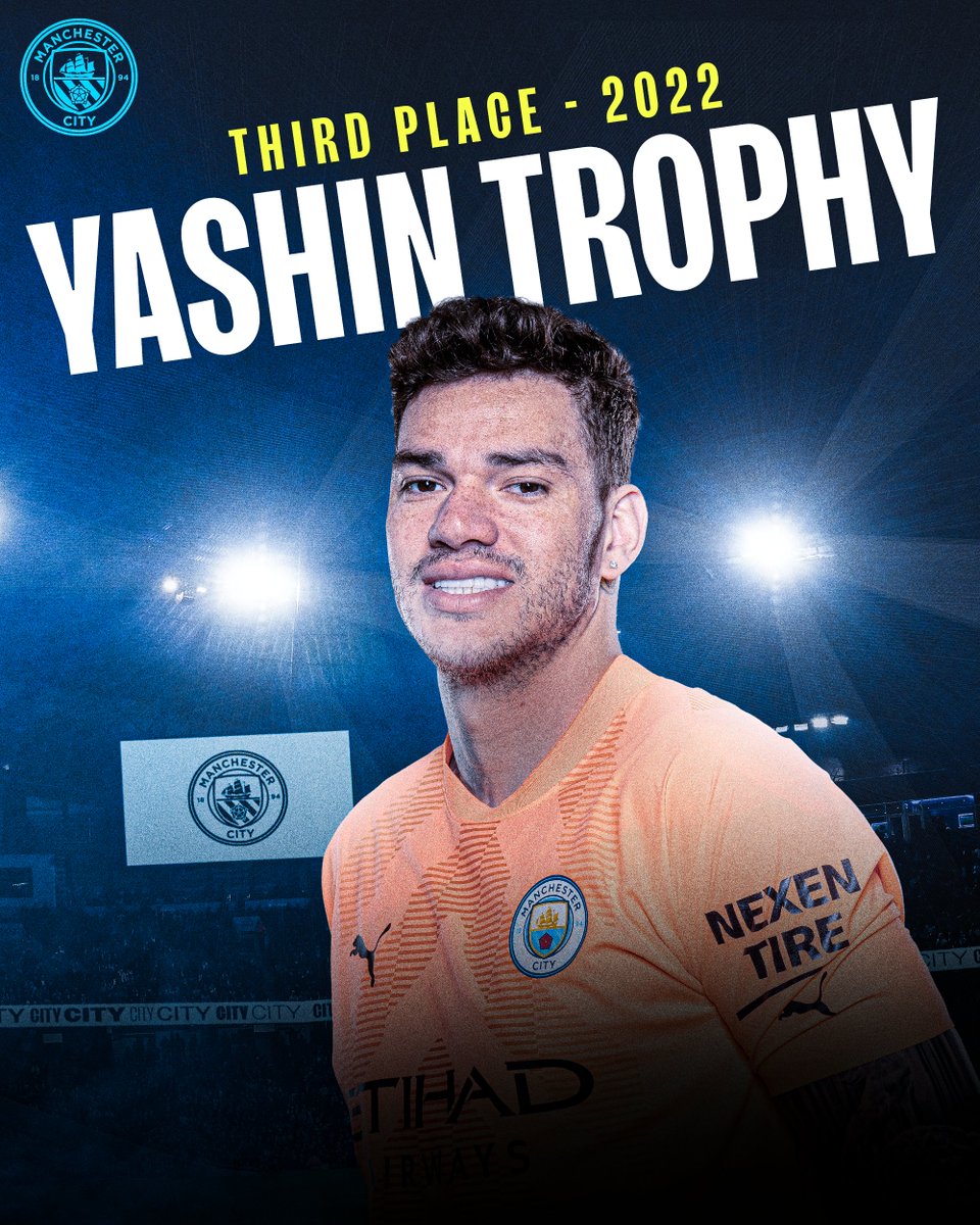 .@edersonmoraes93 ranked 3rd in 2022 Yashin Trophy! 👏 #BallonDor | #ManCity