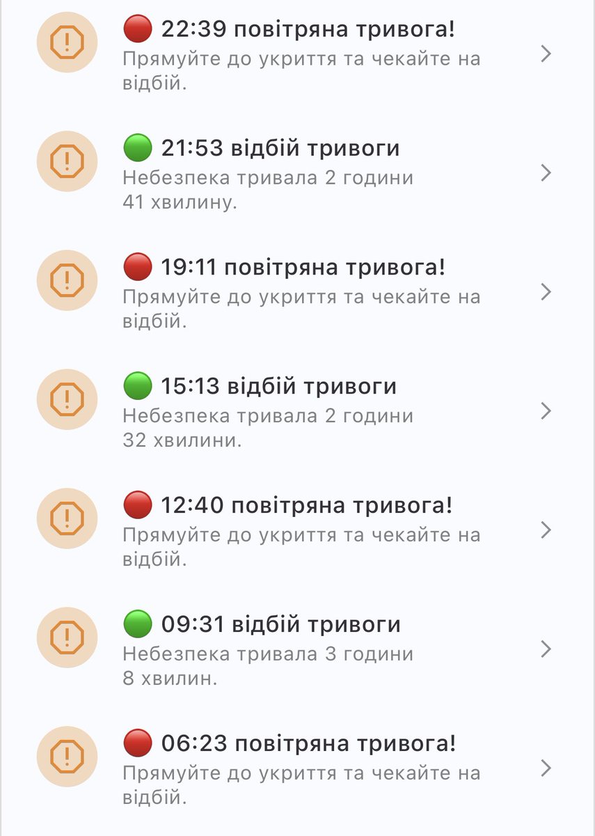 More than 8 hours of airstrike siren duration today since 6 am in Kyiv. And it is not the end as the new siren has started 10 mins ago
