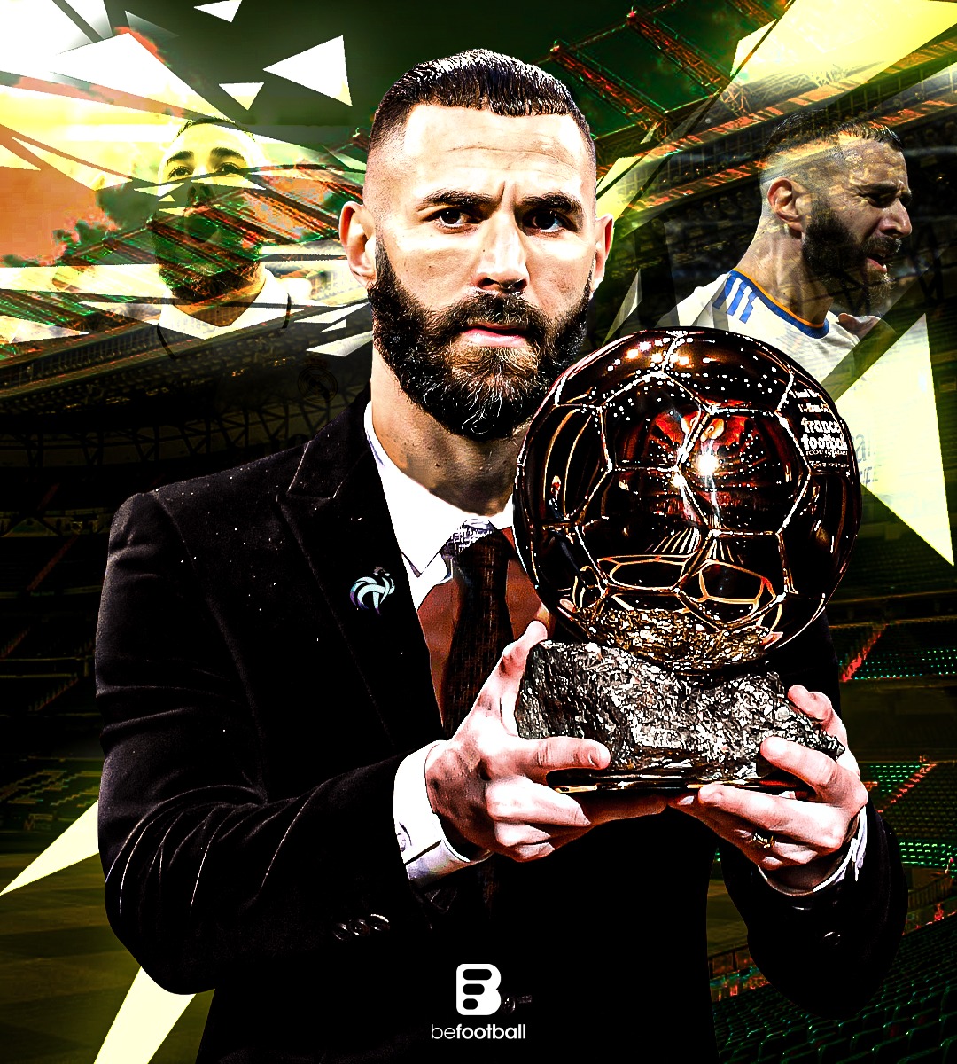 _BeFootball's tweet photo. Mesdames et messieurs, Karim Benzema est le vainqueur du Ballon d'Or 2022 🇫🇷

VIVE LA FRANCE 💙🤍❤️ https://t.co/8BQOHFxrg4