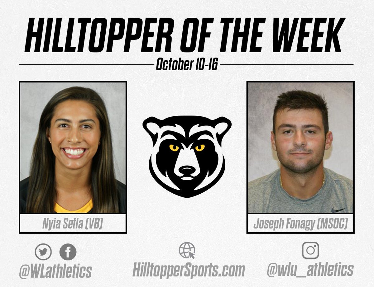 𝙃𝙞𝙡𝙡𝙩𝙤𝙥𝙥𝙚𝙧 𝙤𝙛 𝙩𝙝𝙚 𝙒𝙚𝙚𝙠

Nyia Setla (<a href="/WLU_Volleyball/">West Liberty University Volleyball</a>)
📰 hilltoppersports.com/awards.aspx?ao…

Joseph Fonagy (<a href="/WLU_MSoccer/">WLU Men's Soccer</a>)
📰 hilltoppersports.com/awards.aspx?ao…

#GoWLU
