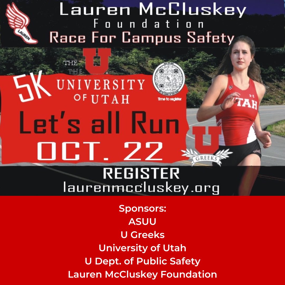 There are two events this week honoring Lauren McCluskey: a Memorial Walk on Friday and a 5K race/walk on Saturday. Let’s show our support! <a href="/LMC_Foundation/">Lauren McCluskey Foundation</a> #ForLauren