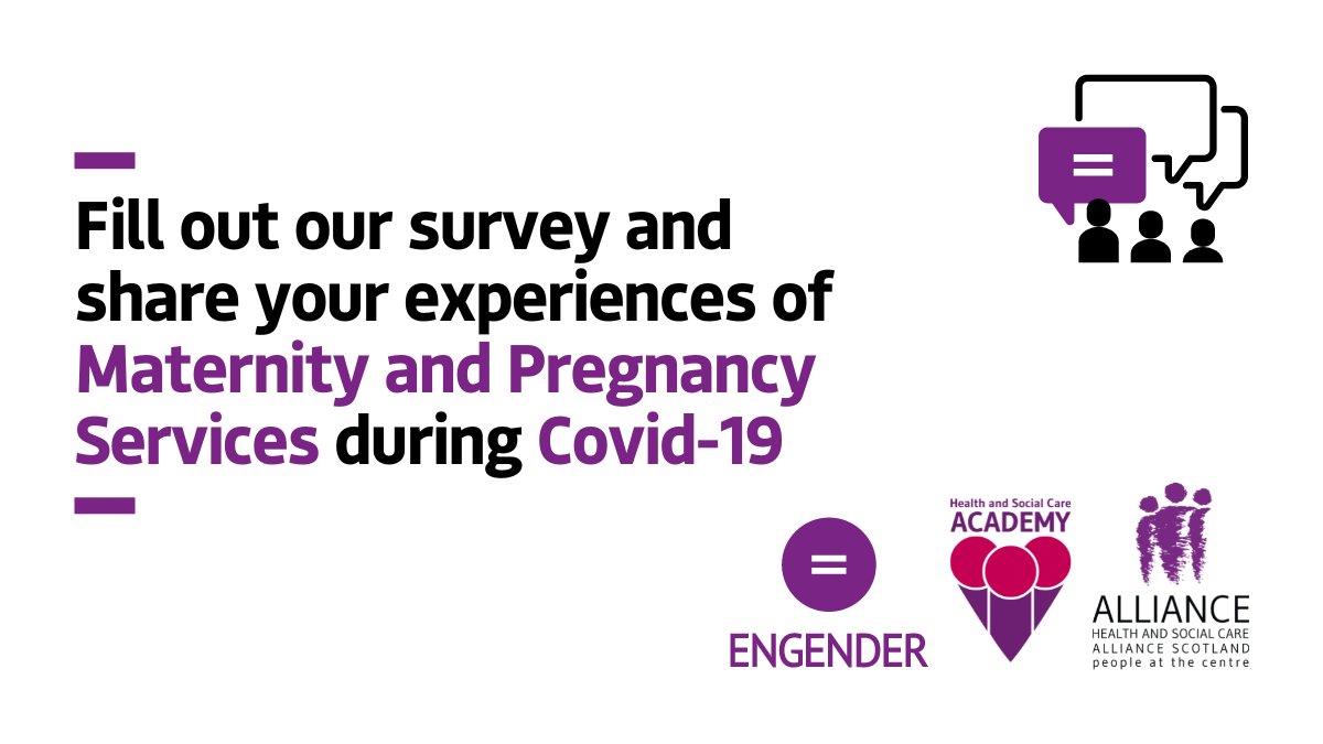 Do you have experience of pregnancy or trying to get pregnant during COVID-19? Complete our survey as part of our work with <a href="/EngenderScot/">Engender</a> on COVID-19 and reproductive health in Scotland. 

Find out more and share your views here: surveymonkey.co.uk/r/covidandmate…