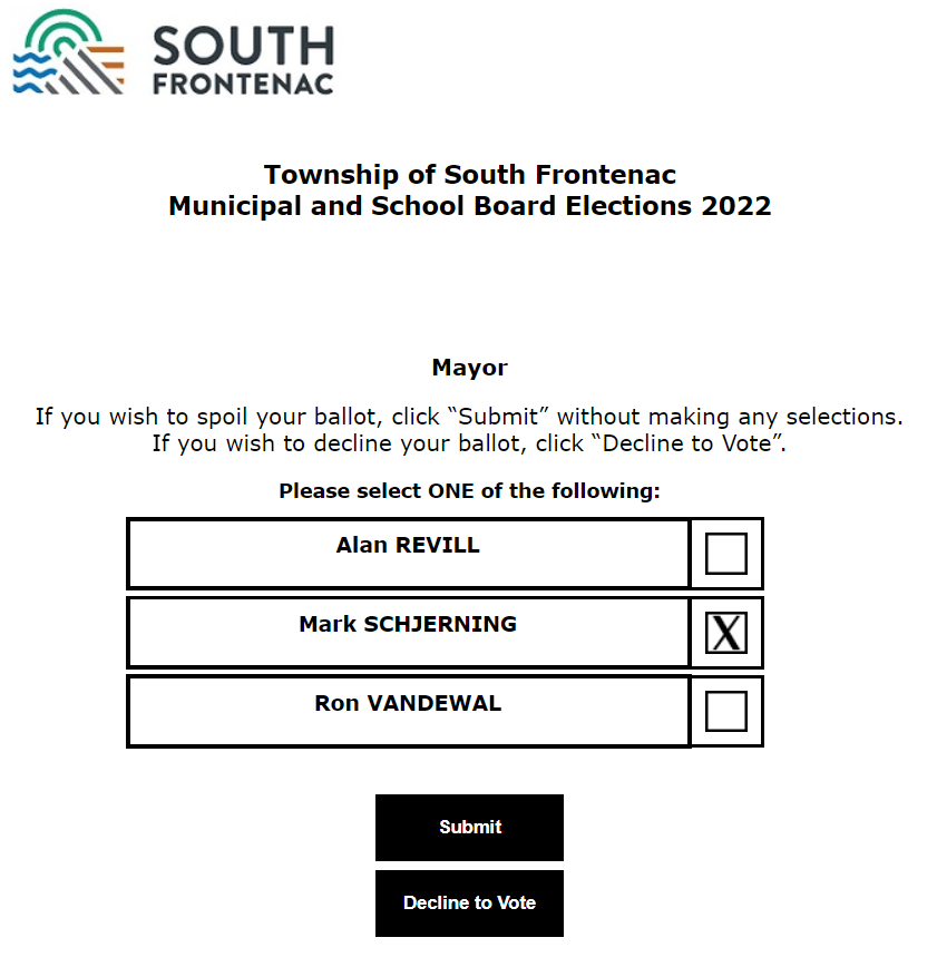 MSchjerning's tweet photo. Electronic voting is now open.  Instructions are in the mailing you received from the township.  Please Make Your Mark for Mark!  Your vote can make a difference. https://t.co/VYv854v42v