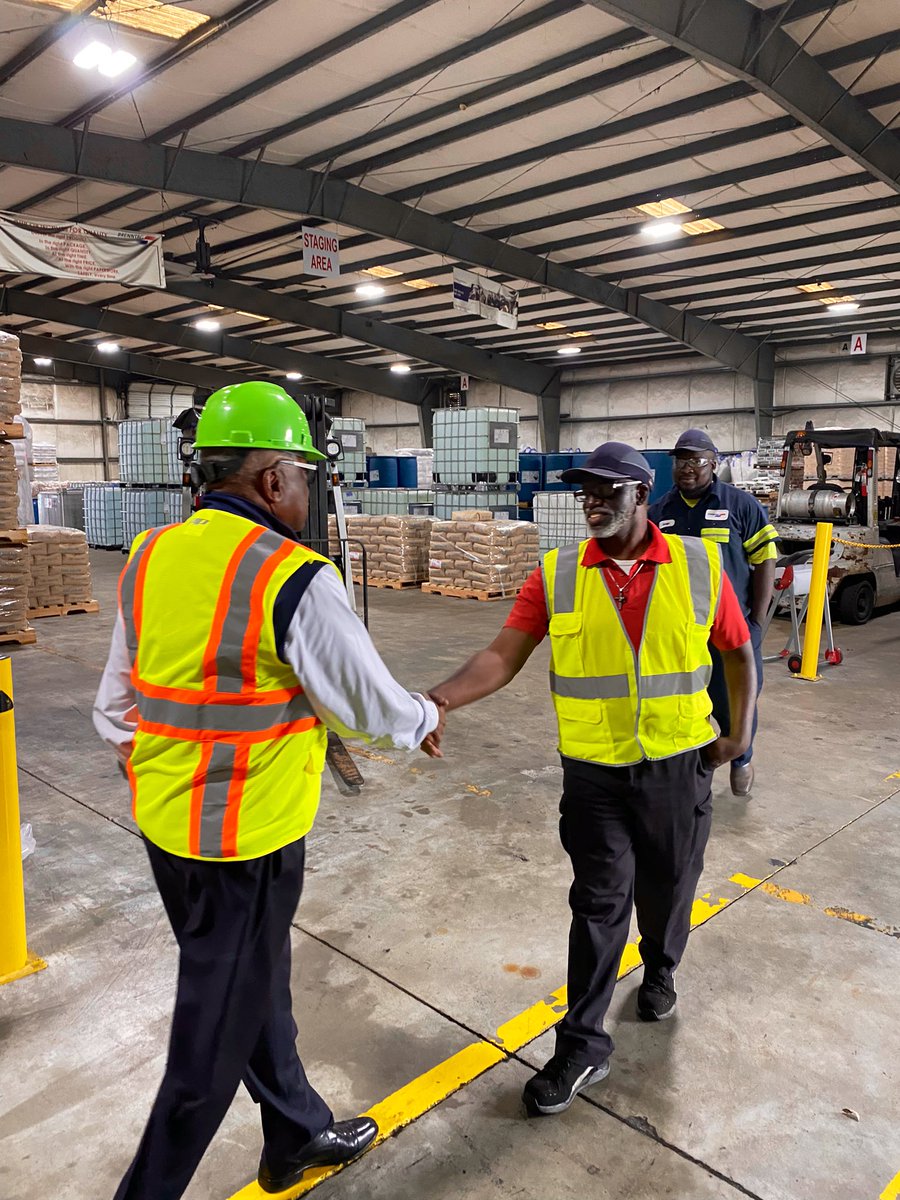 Doug_ACD's tweet photo. Fantastic visit today with @WhipClyburn, thank you for touring @NACD_RD member @Brenntag’s Charleston, SC facility to meet with employees & discuss issues important to chemical distributors! Always great to be back in my adopted college city! #NACDreACT #Chucktown #CofC https://t.co/YOkhoyXbHe