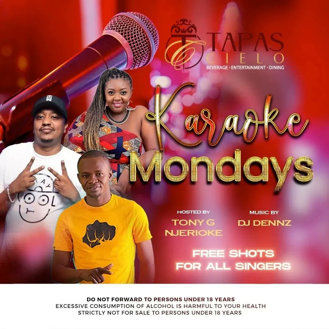 tapas_gold's tweet photo. You have not been to Tapas Cielo on a monday night then you need to slap yourself on your face. #shockinglygood #Monday #mondaynights #karaoke #greatfun 🆗️

Mombasa hands down Mature crowd only

@DJDENNZ254 #guests @njeri254 Tony G #karaoke 🎤 🎤 🎤

 #nyali #mombasa #homepub https://t.co/rSHCdEo8IZ