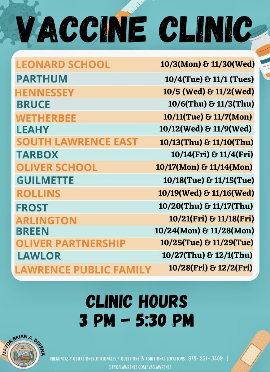 LPS_Education's tweet photo. @COL1853’s after-school vaccine clinics continue at LPS schools throughout October &amp; November! https://t.co/eeg3GbuRSF