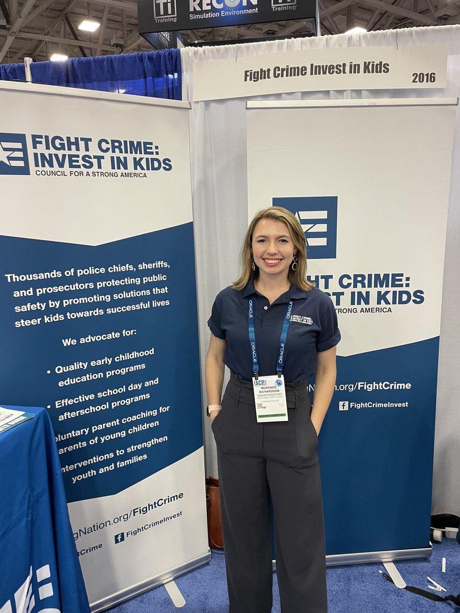 FightCrimeCA's tweet photo. Are you at IACP? Stop by our booth at 2016 to say hello to McKenzie, our Fight Crime lead in California, and receive a member ribbon to wear on your badge! https://t.co/NVGidppETD