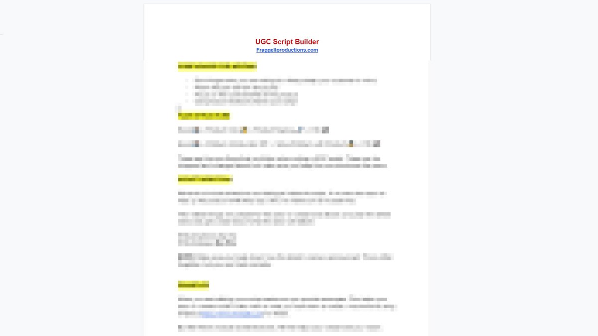 sourfraser's tweet image. STEAL our UGC Script Builder that's helped our clients generate thousands of pounds in extra revenue. 
🔥 Multipul page guide to help you write better scripts and briefs
RT &amp; Comment "UGC PLEASE" and I’ll DM it to you
(Must be Following, otherwise, I cannot DM you)