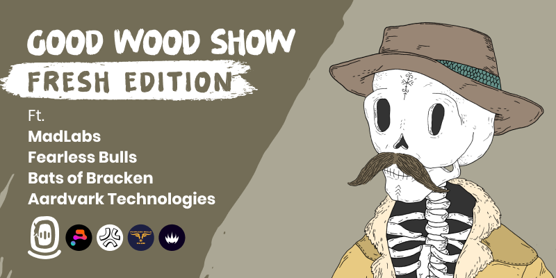 mindfolkART's tweet photo. This weeks Good Wood Show: Fresh Edition will be featuring @Fearless_Bulls, @SolMadNFT, @batsofbracken and @Aard_Tech!

Set your reminders 🪐
🔗https://t.co/wGezeXzHvr https://t.co/Mw1vxeNcNy