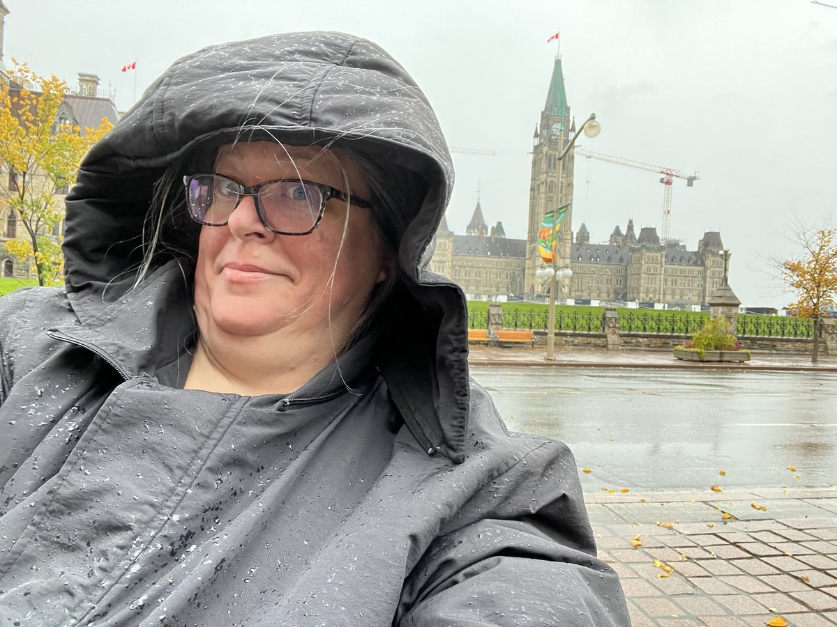 mssingabout's tweet photo. It’s wet here! @Disability_WP are meeting with politicians and getting the word on Bill C22 spread widely #CDBby23 https://t.co/fqtMvp4e0M
