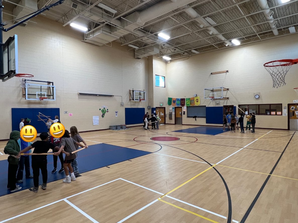 When your best friend is the music teacher, the students get some pretty cool cross-curricular lessons! Had fun teaching the North Skelton Sword Dance to 4th &amp; 6th Grade this morning! ⚔️ 🕺 #TeacherThings #PETeacher #Music #PEGeek #Dance