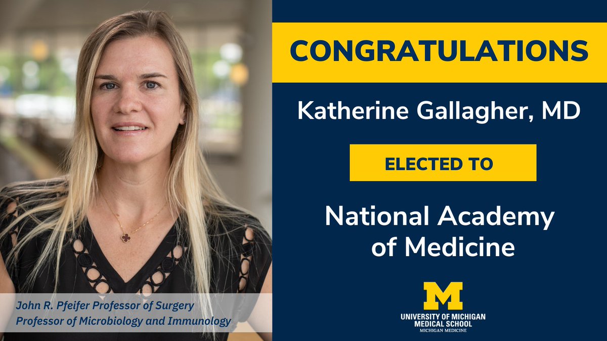 University of Michigan Medical School (@umichmedschool) on Twitter photo Katherine Gallagher, <a href="/BTBKGMD/">Katherine Gallagher</a>, has been elected to the NAM for her research on epigenetic regulation of immune cells during normal and pathologic tissue repair and other #cardiovascular disease processes. Katherine Gallagher, <a href="/BTBKGMD/">Katherine Gallagher</a>, has been elected to the NAM for her research on epigenetic regulation of immune cells during normal and pathologic tissue repair and other #cardiovascular disease processes.