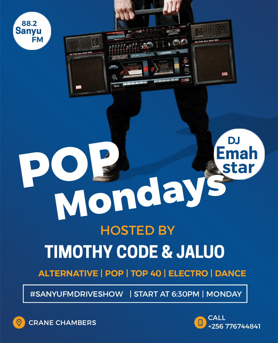 djemahstar's tweet photo. Listen to the #HITMIXAT6 NOW
On The Drive Show @882SanyuFM
@theonlyjaluo x @TimothyCODE
It's Pop Mondays....Enjoy! https://t.co/GprZjgDBvj