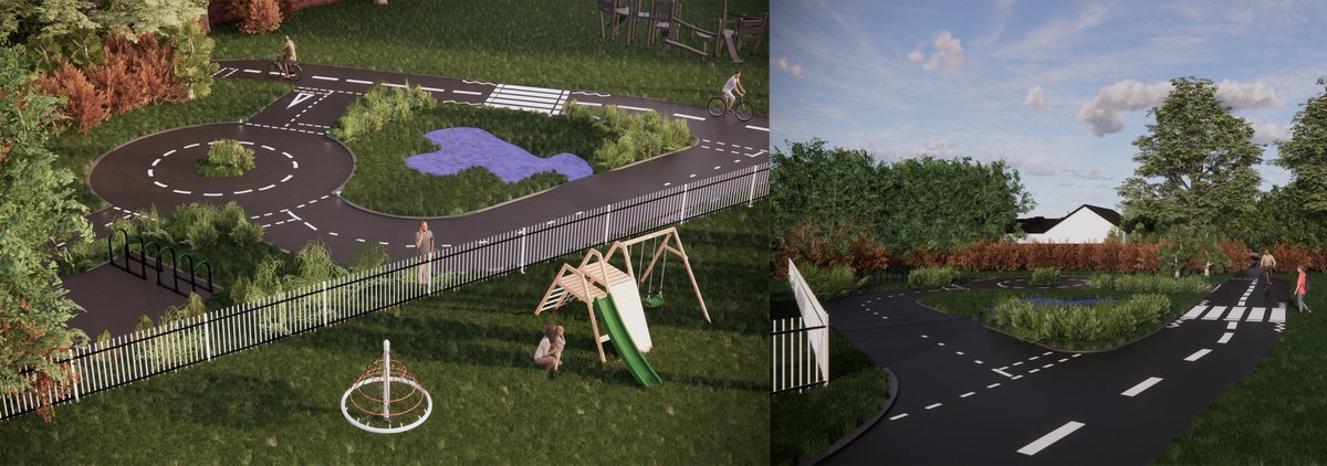 Our part 1 students has completed a new application. The aim for the new cycle track is to connect two existing housing estates with a accessible footway, whilst adding a safe area for children to learn and cycle. #architecture #cyclinglife #learning #accessibledesign #planning