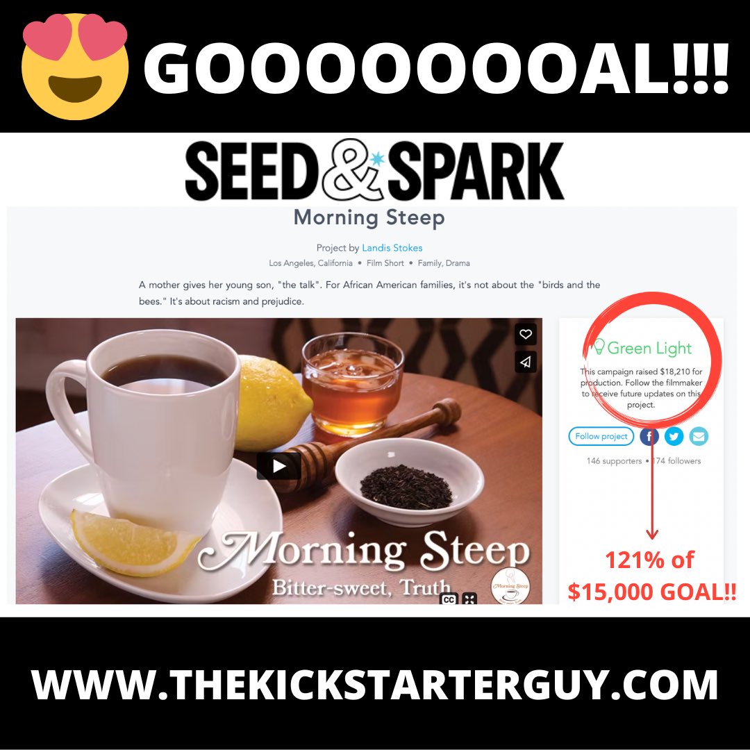 Yayayayay! My client <a href="/Landis_Stokes/">Landis Stokes</a> did it 🎉🎉🎉

If you are a #filmmaker &amp; want to #crowdfund a project, you don’t have to go it alone! HIT. ME. UP. 🤗🤗🤗

thekickstarterguy.com